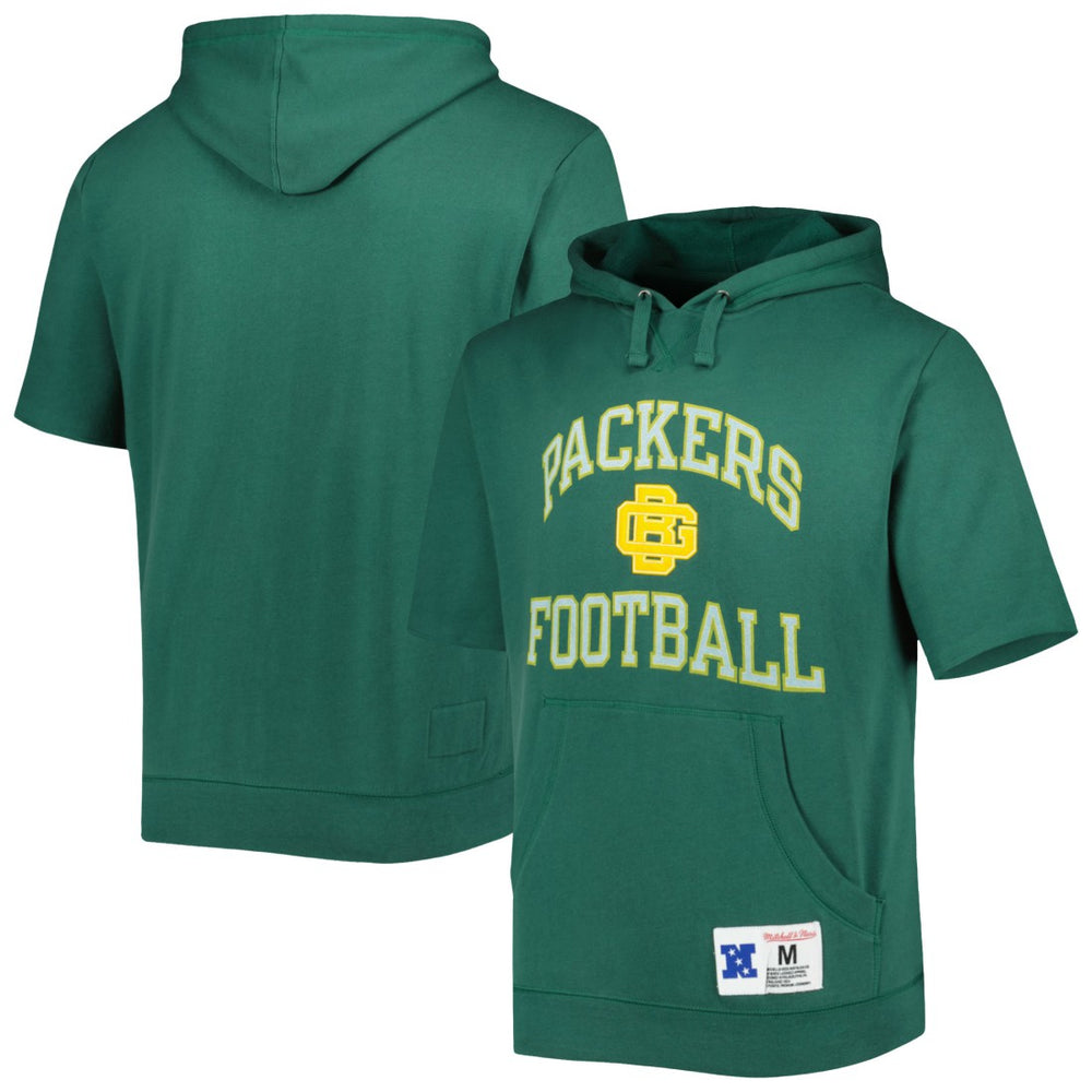 Green Bay Packers Washed Short Sleeve Pullover Hoodie - Green online