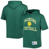 Green Bay Packers Washed Short Sleeve Pullover Hoodie - Green online