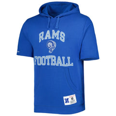 Los Angeles Rams Washed Short Sleeve Pullover Hoodie - Royal discount