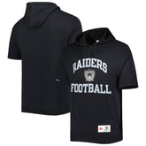 Las Vegas Raiders Washed Short Sleeve Pullover Hoodie - Black sale