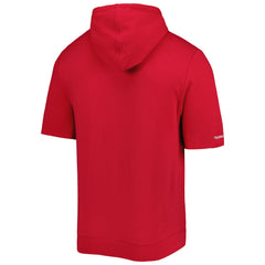 Tampa Bay Buccaneers Washed Short Sleeve Pullover Hoodie - Scarlet on sale