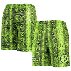 Pittsburgh Steelers New Era Summer Pop Shorts - Neon Green on sale