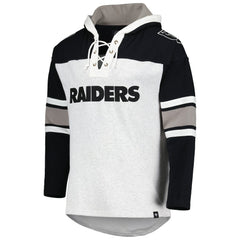 Las Vegas Raiders '47 Gridiron Lace-Up Pullover Hoodie - Heather Gray online