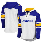 Los Angeles Rams '47 Gridiron Lace-Up Pullover Hoodie - Heather Gray online