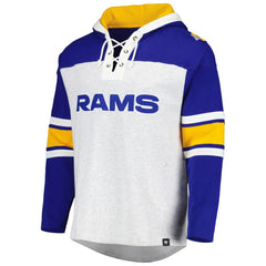 Los Angeles Rams '47 Gridiron Lace-Up Pullover Hoodie - Heather Gray online