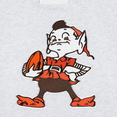 Cleveland Browns '47 Brownie The Elf Historic Logo Gridiron Lace-Up Pullover Hoodie - Heather Gray cheap