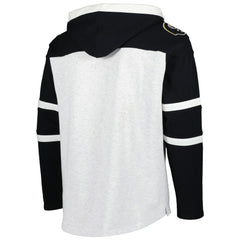 Pittsburgh Steelers '47 Historic Logo Gridiron Lace-Up Pullover Hoodie - Heather Gray on sale