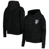 San Francisco Giants The Wild Collective Women's Marble Pullover Hoodie - Black