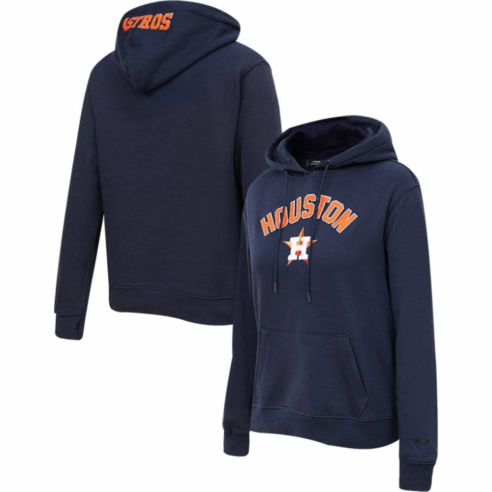 Houston Astros Pro Standard Women's Classic Fleece Pullover Hoodie - Navy