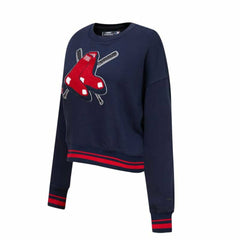 Boston Red Sox Pro Standard Women's Mash Up Pullover Sweatshirt - Navy