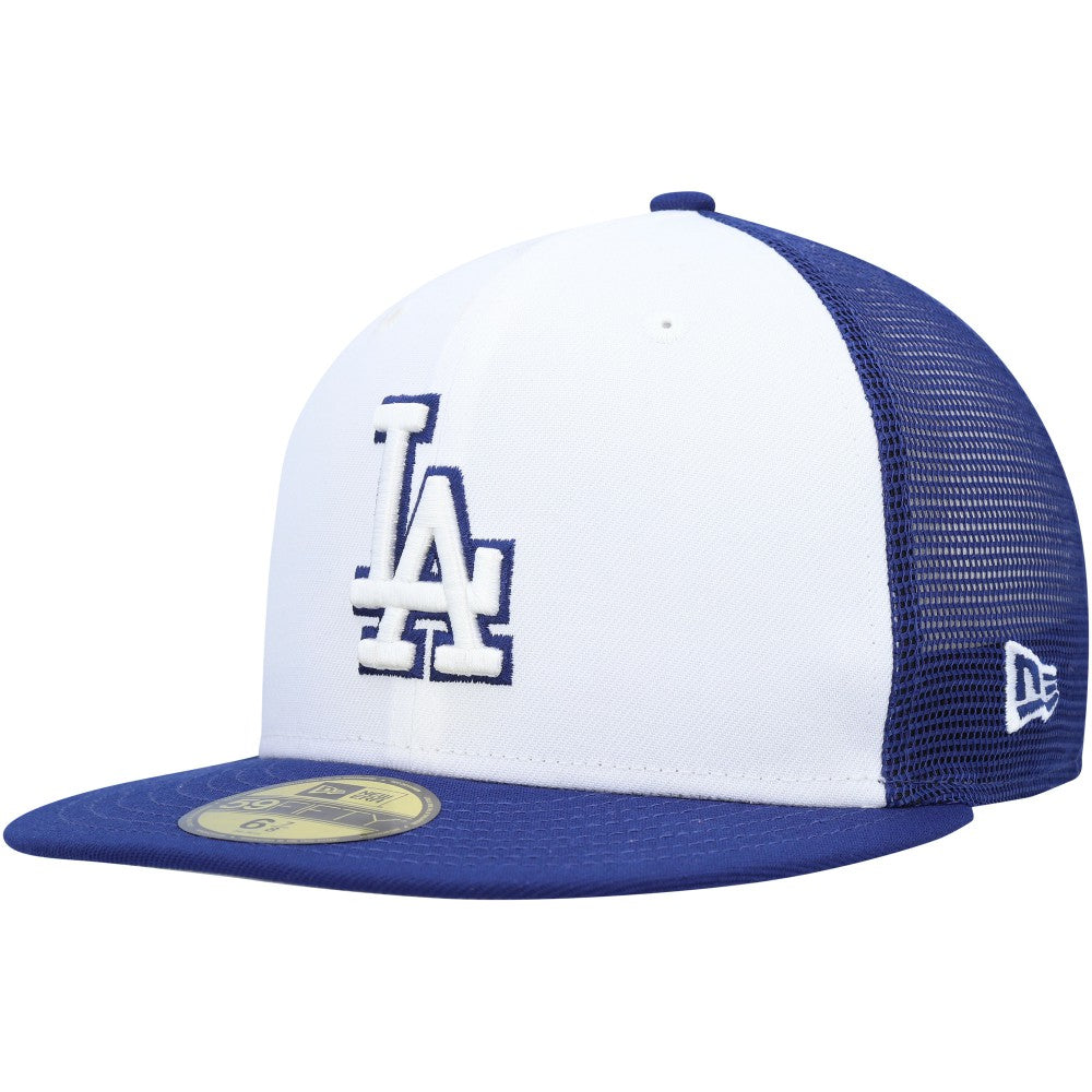 Los Angeles Dodgers 2023 On-Field Batting Practice 59FIFTY Fitted Hat - White/Royal | New Era