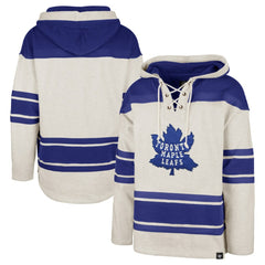Toronto Maple Leafs '47 Rockaway Lace-Up Pullover Hoodie Oatmeal
