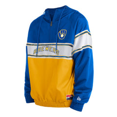 Milwaukee Brewers Ripstop Raglan Quarter-Zip Hoodie - Royal | New Era
