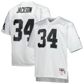 Bo Jackson Las Vegas Raiders Big & Tall 1988 Retired Player Replica Jersey - White for sale