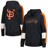 San Francisco Giants Women's Colorblock Full-Zip Hoodie - Black | New Era