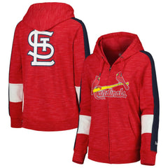 St. Louis Cardinals Women's Colorblock Full-Zip Hoodie - Red | New Era