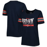 Boston Red Sox Women's Team Stripe T-Shirt - Navy | New Era