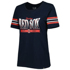 Boston Red Sox Women's Team Stripe T-Shirt - Navy | New Era