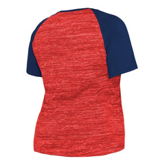 St. Louis Cardinals Women's Plus Size Space Dye Raglan V-Neck T-Shirt - Red | New Era