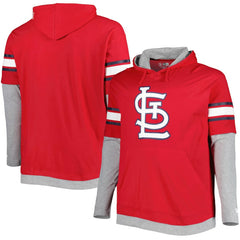 St. Louis Cardinals Big & Tall Twofer Pullover Hoodie - Red | New Era