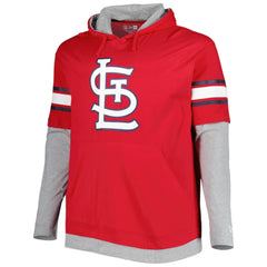 St. Louis Cardinals Big & Tall Twofer Pullover Hoodie - Red | New Era