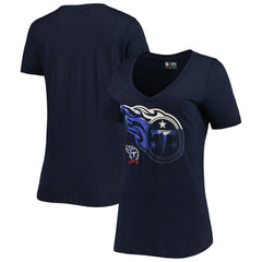 Tennessee Titans New Era Women's Ink Dye Sideline V-Neck T-Shirt - Navy outlet