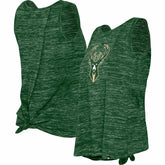 Milwaukee Bucks Women's Space Dye Active Tank Top - Hunter Green | New Era for sale