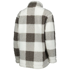 Philadelphia Flyers G-III 4Her by Carl Banks Women's Logo Plaid Sherpa Quarter-Zip Jacket Gray/White
