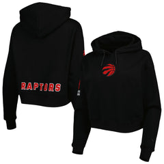 Toronto Raptors Pro Standard Women's Classic Fleece Cropped Pullover Hoodie - Black shop