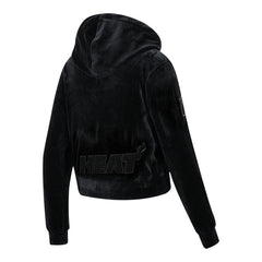 Miami Heat Pro Standard Women's Triple Black Velour Full-Zip Hoodie cheap