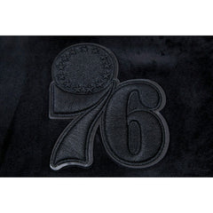 Philadelphia 76ers Pro Standard Women's Triple Black Velour Full-Zip Hoodie discount