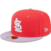 St. Louis Cardinals Spring Color Two-Tone 59FIFTY Fitted Hat - Red/Lavender | New Era