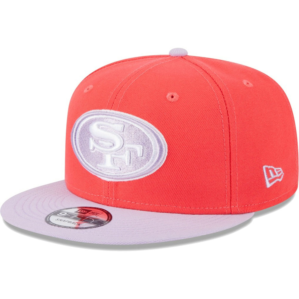 San Francisco 49ers New Era Two-Tone Color Pack 9FIFTY Snapback Hat - Red/Lavender for sale