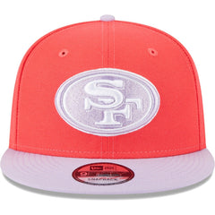 San Francisco 49ers New Era Two-Tone Color Pack 9FIFTY Snapback Hat - Red/Lavender for sale