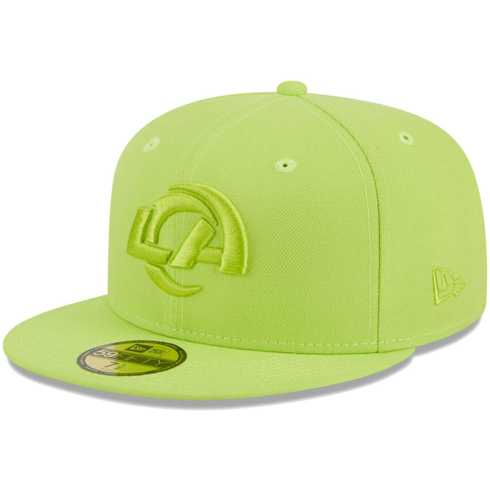 Los Angeles Rams New Era Color Pack Brights 59FIFTY Fitted Hat - Neon Green discount