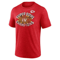 Kansas City Chiefs Hometown Old-Fashioned Super Bowl IV Champions Tri-Blend T-Shirt - Heather Red outlet
