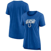 Indianapolis Colts Women's Hometown First Down Tri-Blend T-Shirt - Heather Royal outlet