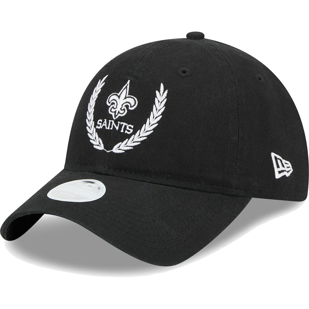 New Orleans Saints New Era Women's Leaves 9TWENTY Adjustable Hat - Black cheap