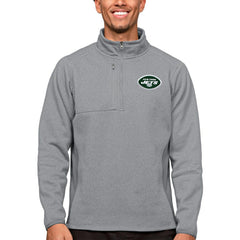 New York Jets Antigua Course Quarter-Zip Pullover Top - Heathered Gray outlet