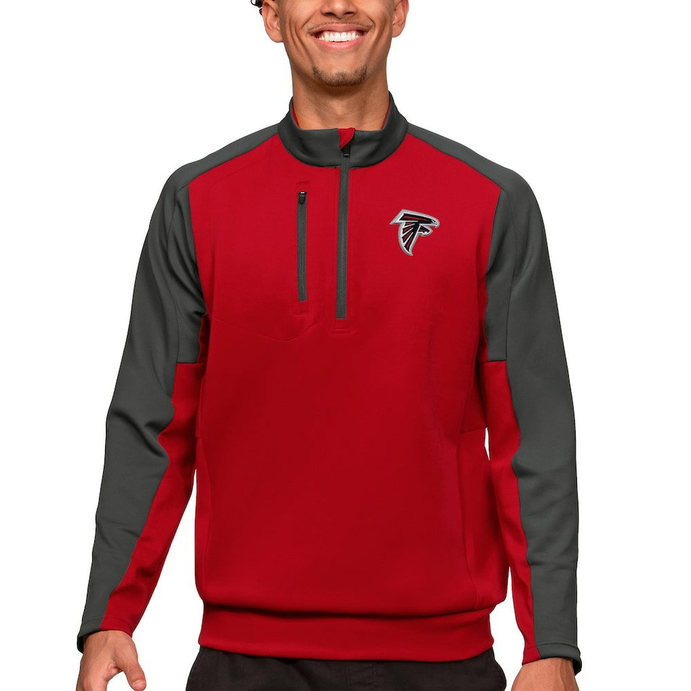 Atlanta Falcons Antigua Team Quarter-Zip Pullover Top - Red for sale