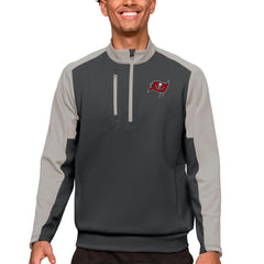 Tampa Bay Buccaneers Antigua Team Quarter-Zip Pullover Top - Charcoal sale