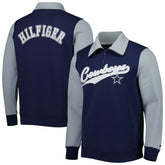 Dallas Cowboys Tommy Hilfiger Aiden Quarter-Zip Sweatshirt - Navy/Silver for sale