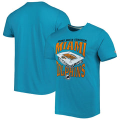 Miami Dolphins Homage Stadium Tri-Blend T-Shirt - Aqua on sale