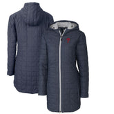 Philadelphia Phillies Cutter & Buck Women's Rainier Primaloft Eco Full-Zip Hoodie Long Coat - Heathered Navy