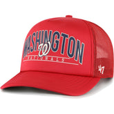 Washington Nationals Backhaul Foam Trucker Snapback Hat - Red | 47 brand