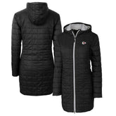 Kansas City Chiefs Cutter & Buck Women's Rainier Primaloft Eco Hooded Long Lightweight Coat - Black sale