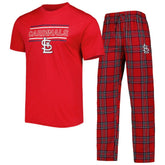 St. Louis Cardinals Concepts Sport Badge Top & Pants Sleep Set - Red/Navy