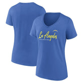 Los Angeles Chargers Women's Shine Time V-Neck T-Shirt - Powder Blue discount