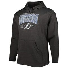 Tampa Bay Lightning Fanatics Big & Tall Dynasty Pullover Hoodie Heather Charcoal