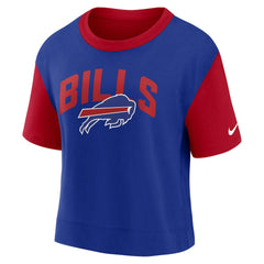 Buffalo Bills Women's High Hip Fashion T-Shirt - Red/Royal | Nike outlet